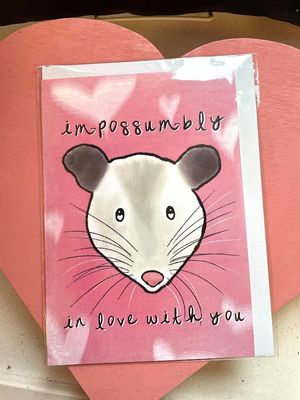 Opossum Love Card