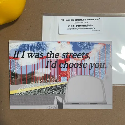 If I was the Streets - Golden Gate Postcard
