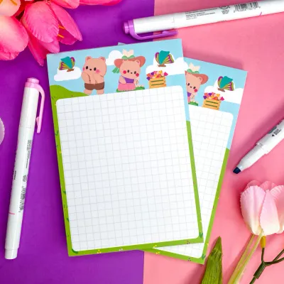 Spring Baby bears Notepad