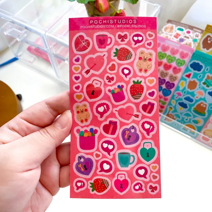 V-Day Deco Icons Holo Sticker Sheet