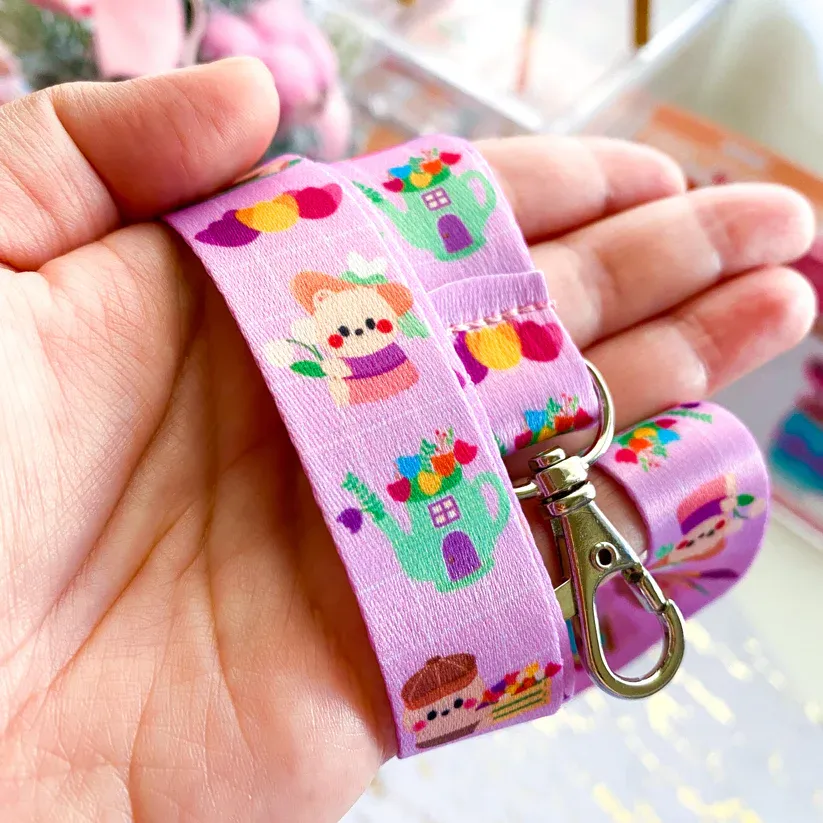 Spring Bear Lilac Lanyard