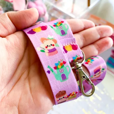Spring Bear Lilac Lanyard