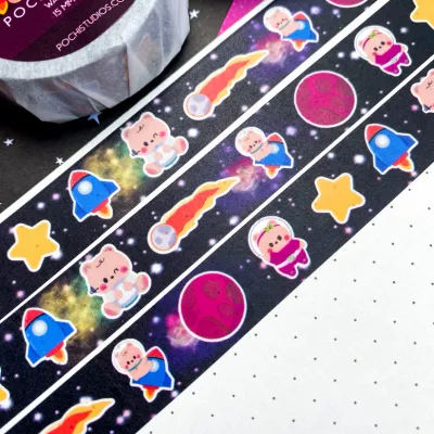 Space &amp; Planets Bears Washi Tape
