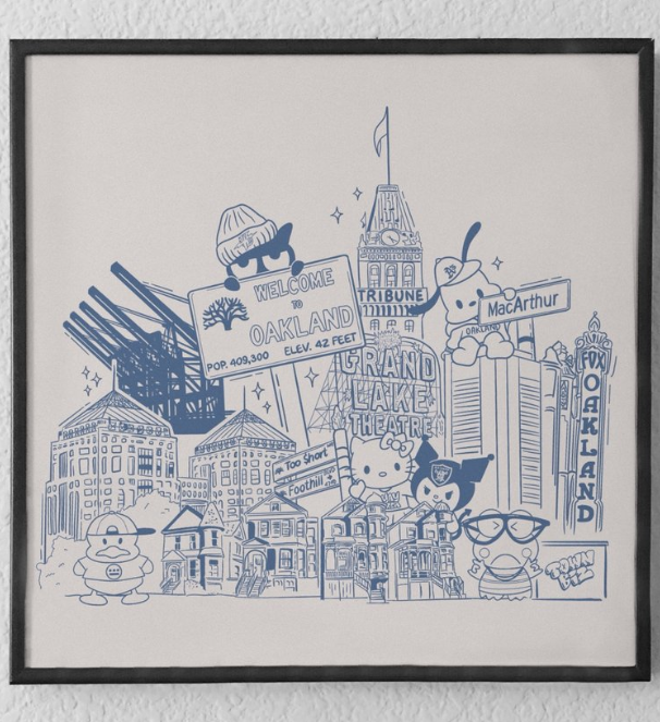 Sanrio x Oakland 10x10 Print
