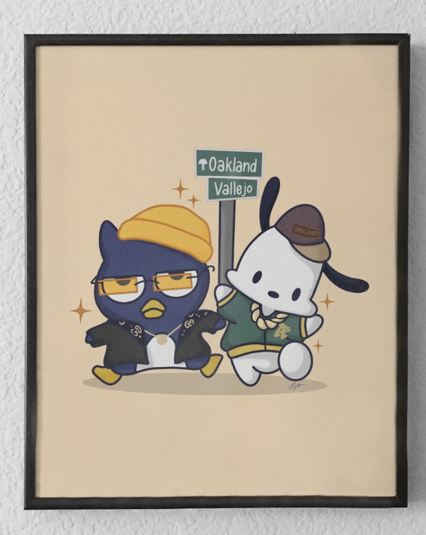 Badtz + Pochacco 12x12 Print