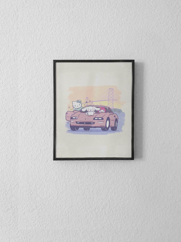 Hyphy Kitty &amp; Friends 12x12 Print