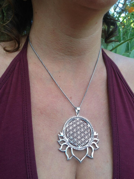 N207 - Silver Lotus Flower of Life