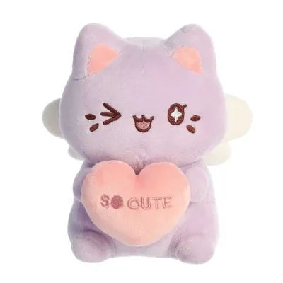 Lavender Candy Heart Meowchi 7&quot;
