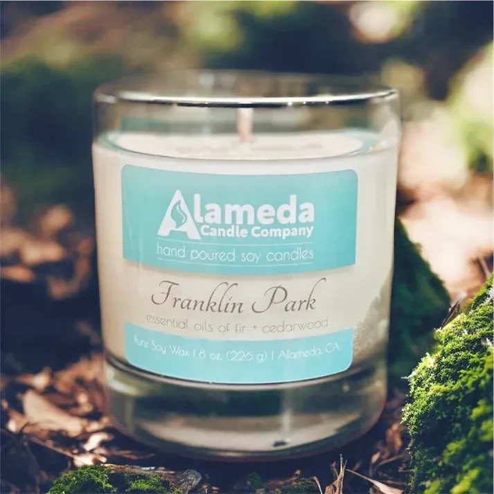 Whiskey Glass 8oz Candle - Franklin Park