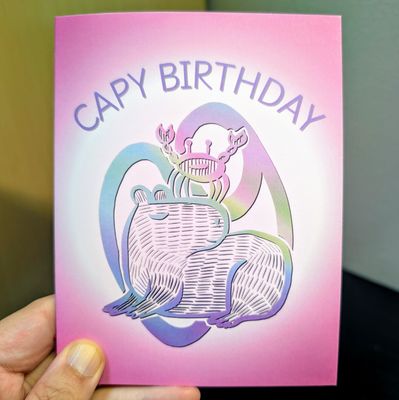 Capybara Zodiac Greeting Cards