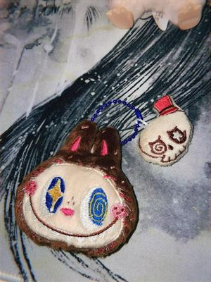 Labubu Plush Keychain