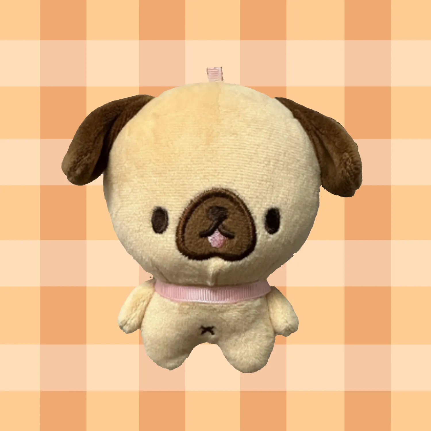 Pug Plush Keychain (squeaker inside the head!)