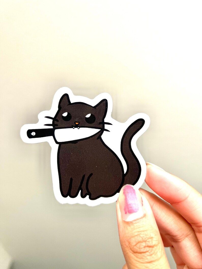 Knife Kitty Sticker