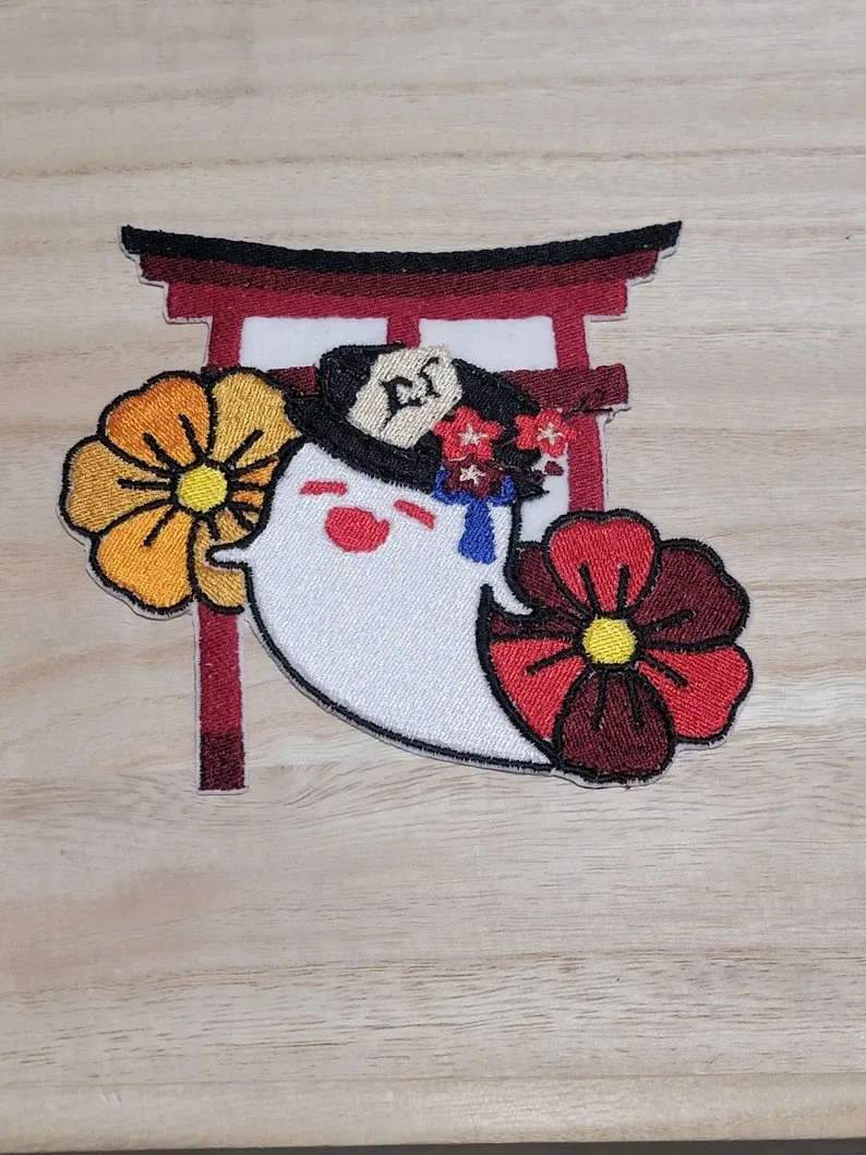 Hu Tao Ghost Chibi Genshin Impact Iron-On Patch