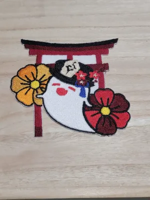 Hu Tao Ghost Chibi Genshin Impact Iron-On Patch