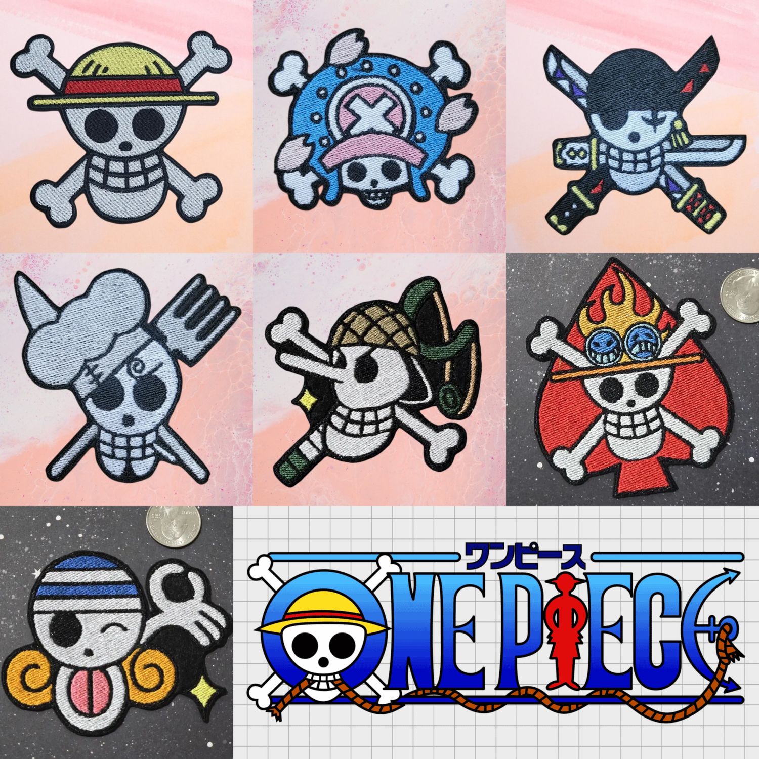 One Piece Skull Iron-On Patch