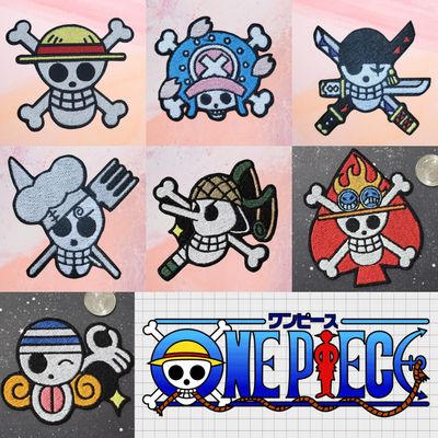 One Piece Skull Iron-On Patch