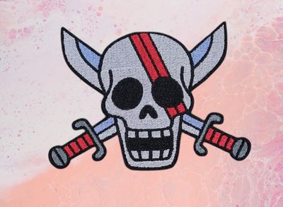 One Piece Skull XL Iron-On Patch