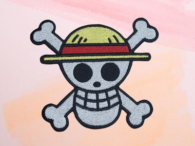 One Piece Skull XL Iron-On Patch