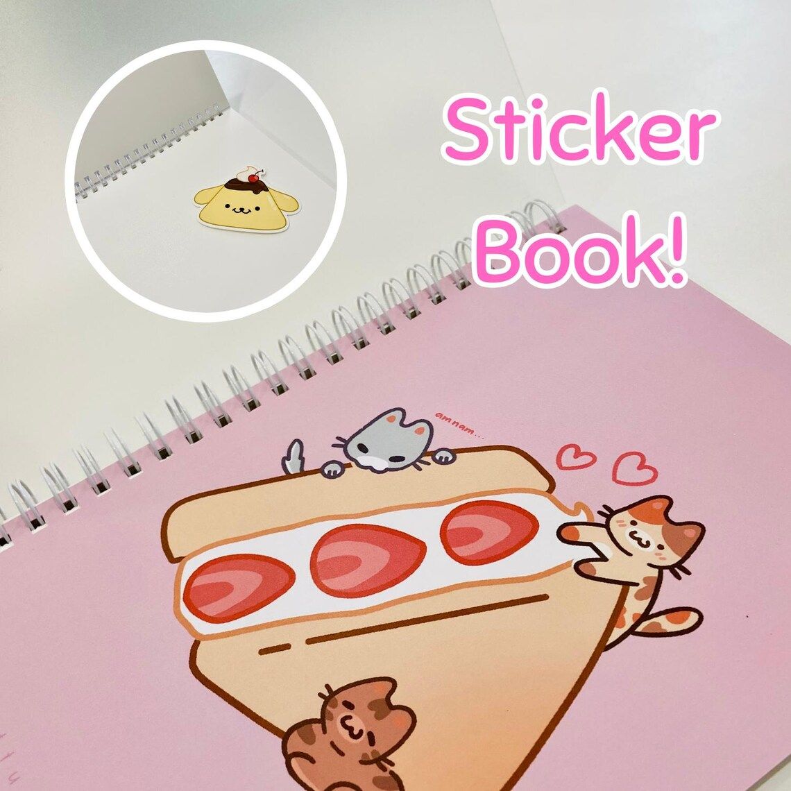 Strawberry Cake Cat Sticker Book