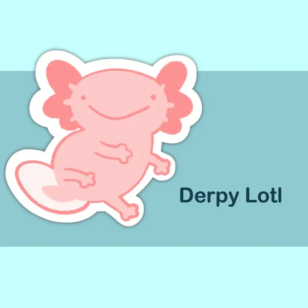 Derpy Axolotl Sticker