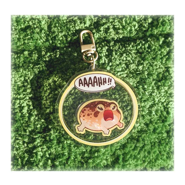 &quot;AAAAH&quot; Rain Frog Shaker Charm