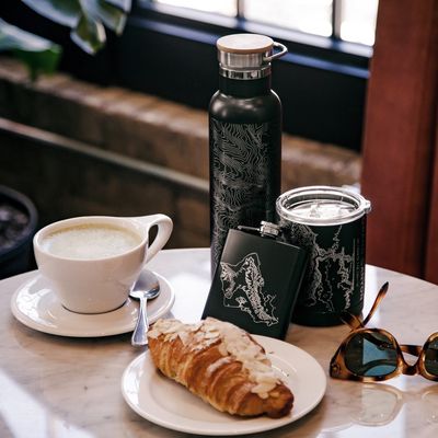 San Francisco Ca Map Bottle with Bamboo Top (by Jace.design)