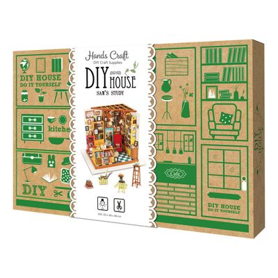 DIY Miniature House Kit (by Hands Craft) - Sam's Study DIY Miniature House Kit (by Hands Craft) - Sam's Study