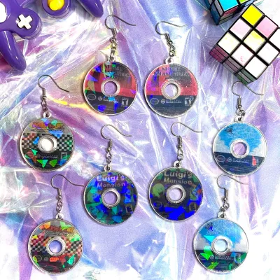 Gamecube Disc Earrings