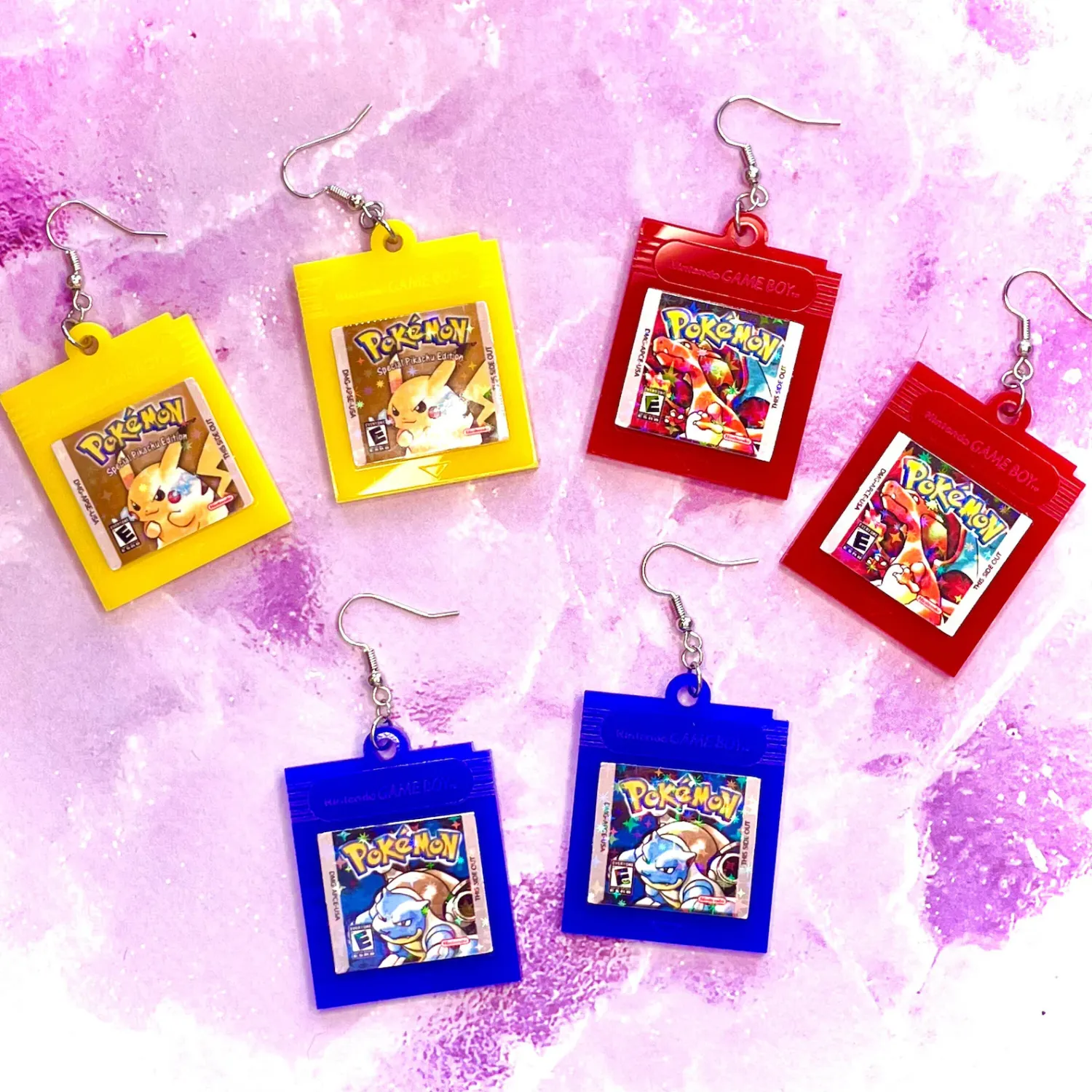 Pokemon Cartridge Earrings 