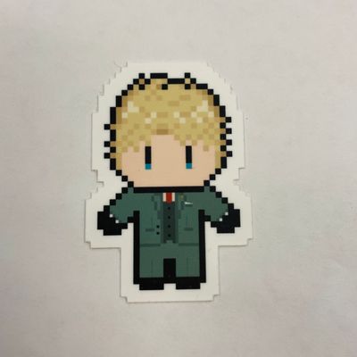 Loid Forger Vinyl Sticker Pixel Art