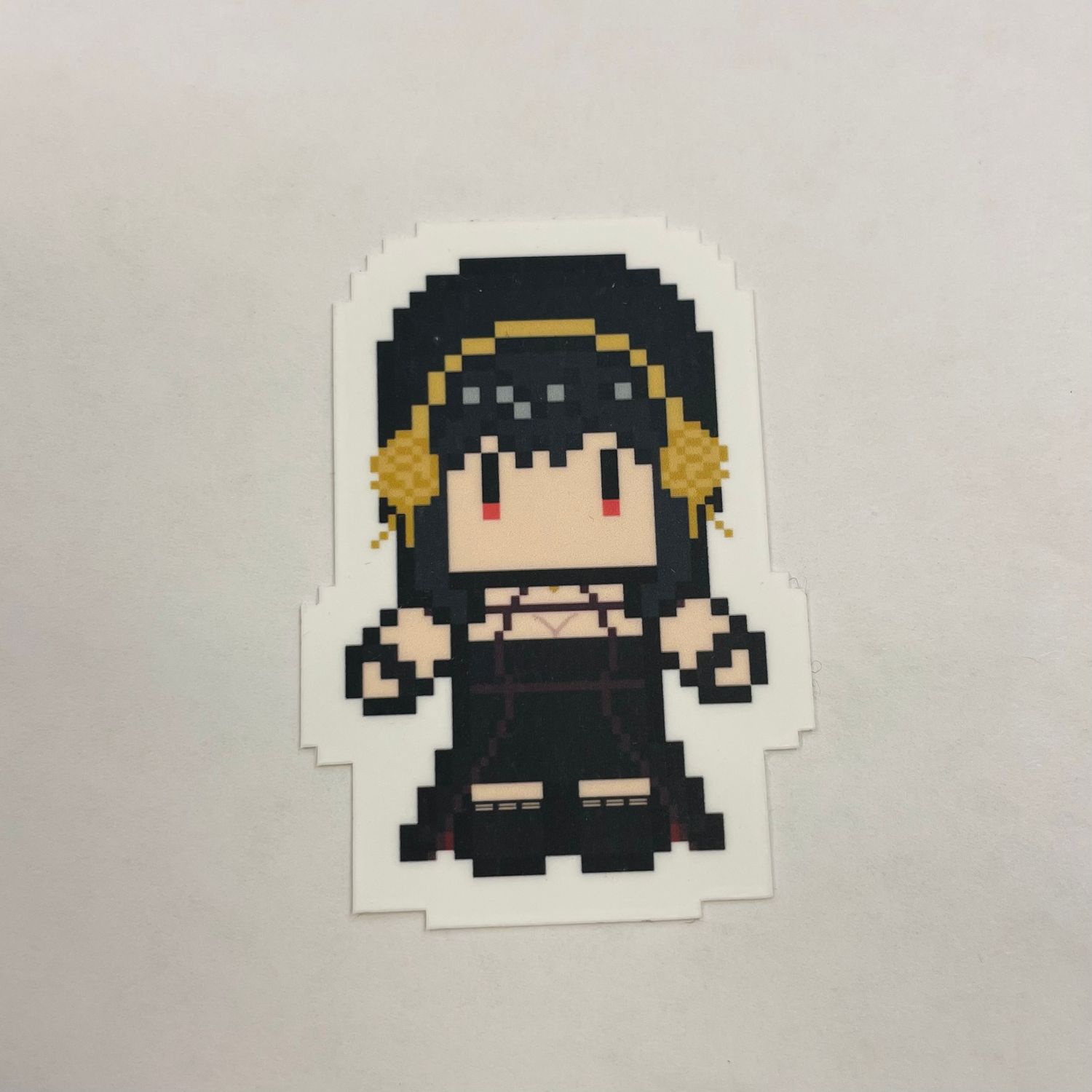 Yor Forger Vinyl Sticker Pixel Art