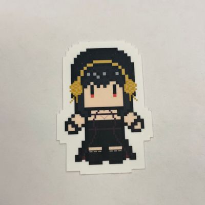 Yor Forger Vinyl Sticker Pixel Art