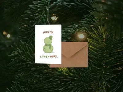 Merry Smiskmas Mini Greeting Card