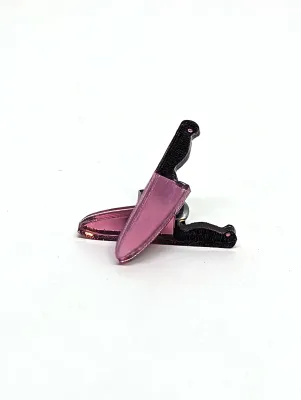 Knife Pink Mirror Earrings Knife Pink Mirror Earrings