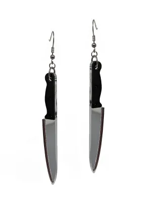 Dangle Knife Earrings Mirror Earrings