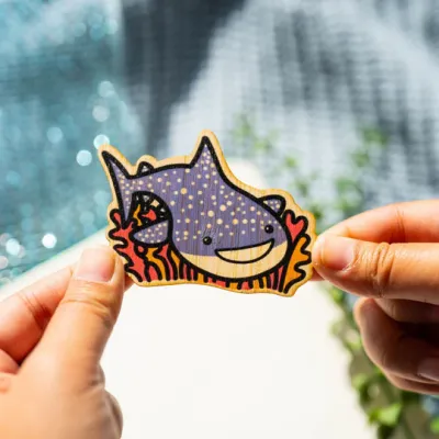 Whale Shark Bamboo Sticker