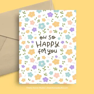 Greeting Card, Oh So Happy For You