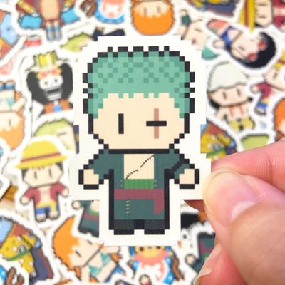 Onigiri Swordsman Pirate Vinyl Sticker Pixel Art Onigiri Swordsman Pirate Vinyl Sticker Pixel Art