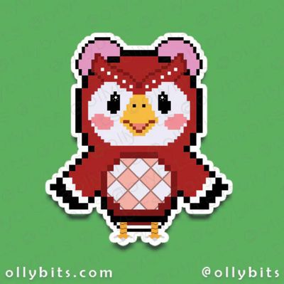 Wishful Owl Island Villagers Life Vinyl Sticker Pixel Art Wishful Owl Island Villagers Life Vinyl Sticker Pixel Art