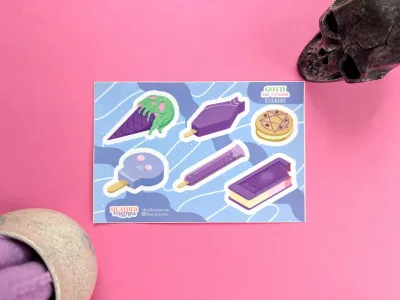 Goth Ice Cream Sticker Sheet