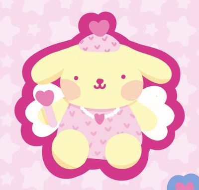 Heart Pompompurin Sticker