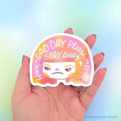 Sticker, Hair Emotions 2 - Bad Day Sticker, Hair Emotions 2 - Bad Day