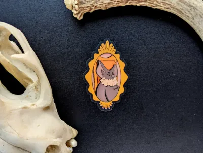 Victorian Bat Frame Sticker