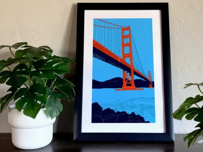 Golden Gate Bridge Poster, 8x10