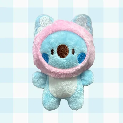 Peach Koala Plush Keychain (magnetic hands and removeable hats!)