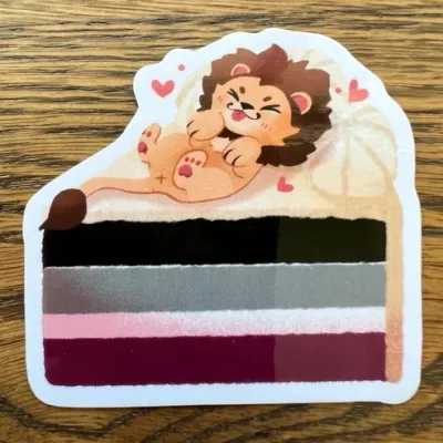 Pride Lion Orientation Layer Cake Die Cut Sticker Pride Lion Orientation Layer Cake Die Cut Sticker
