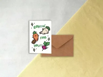 Rootin For You Mini Greeting Card