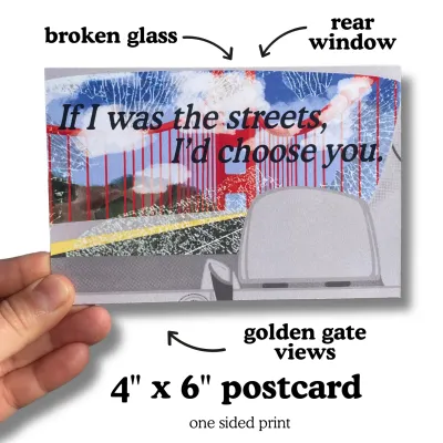 If I was the Streets - Golden Gate Postcard If I was the Streets - Golden Gate Postcard