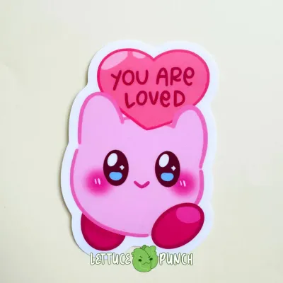 Kirby You Are Loved Sticker Kirby You Are Loved Sticker